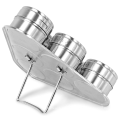 Triangle Magnetic Round Storage 6 Jars Spice Rack